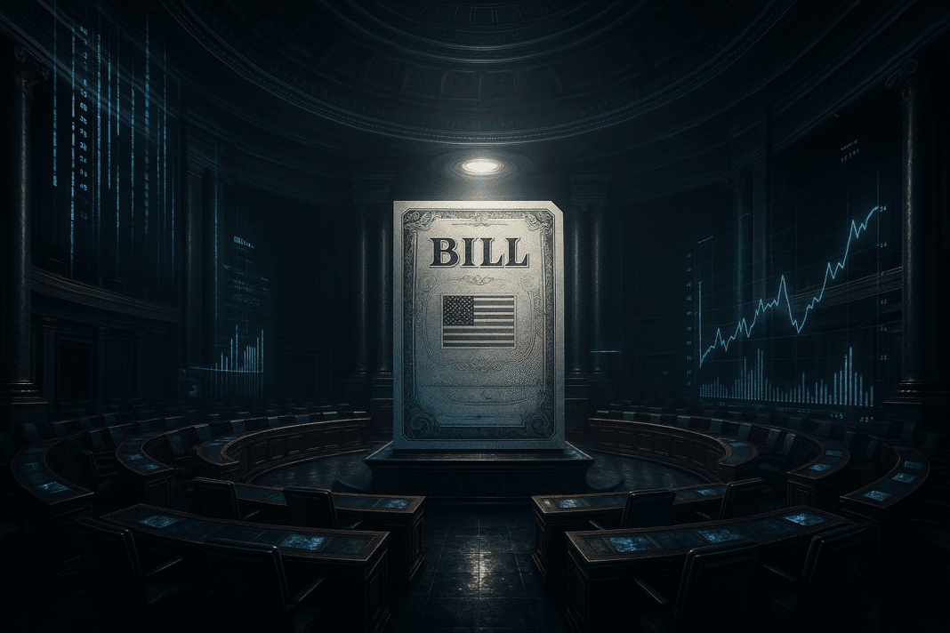 Trump presenting One Big Beautiful Bill Act