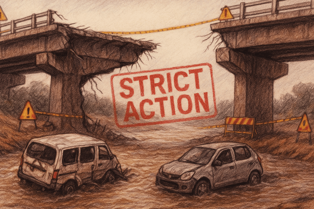 Gujarat Bridge Collapse: 4 Engineers Suspended in CM Bhupendra Patel’s Bold Action for Public Safety